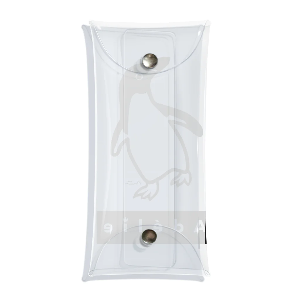 みみはんこ/消しゴムはんこのAdélie Penguin (+logo B) Clear Multipurpose Case