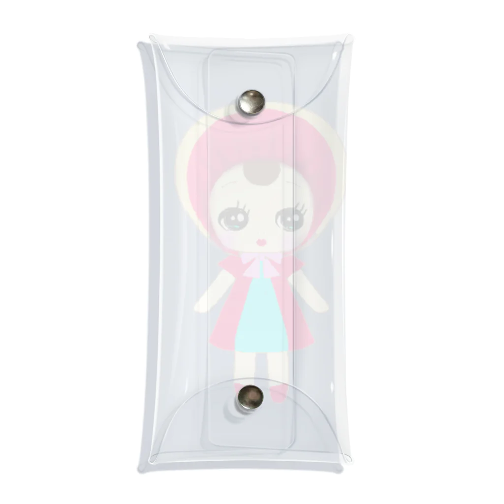 虹色猫工房(クロミツ)の文化人形のふみかちゃん Clear Multipurpose Case