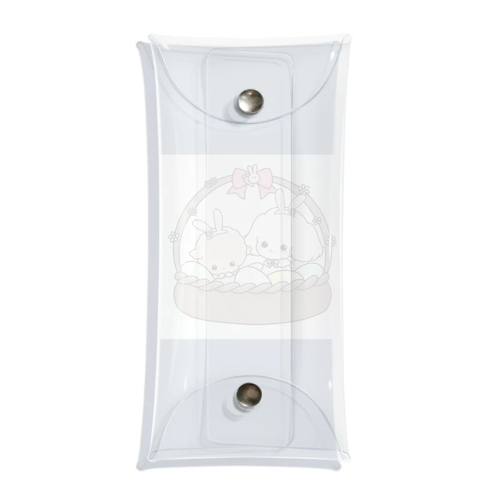 pote©o*  ハンドメイドドッグウェアの風香ちゃん涼香ちゃんイースターバージョン Clear Multipurpose Case