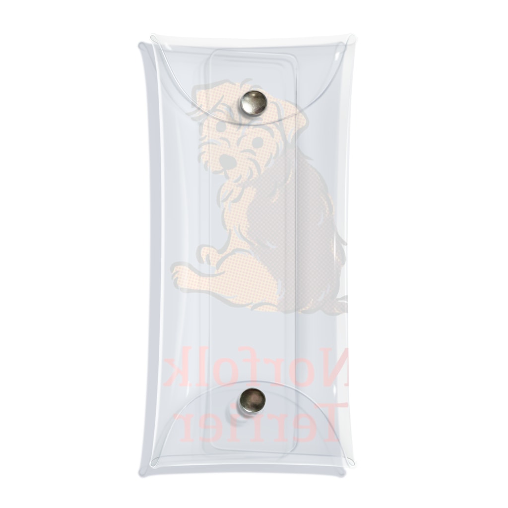 TOMOS-dogのふりむき犬（ドット）ブラタン Clear Multipurpose Case
