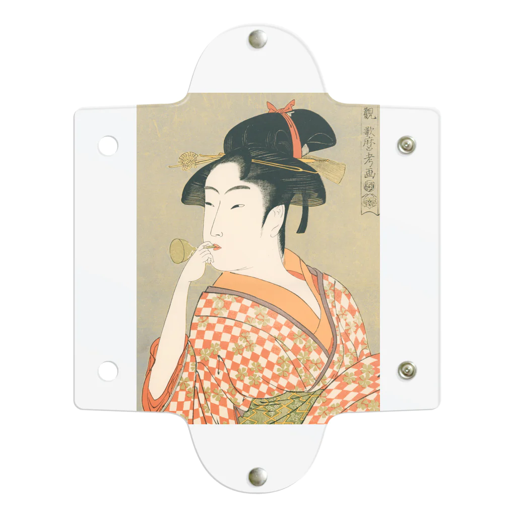 寿めでたや(ukiyoe)のUkiyoe　Utamaro Clear Multipurpose Case