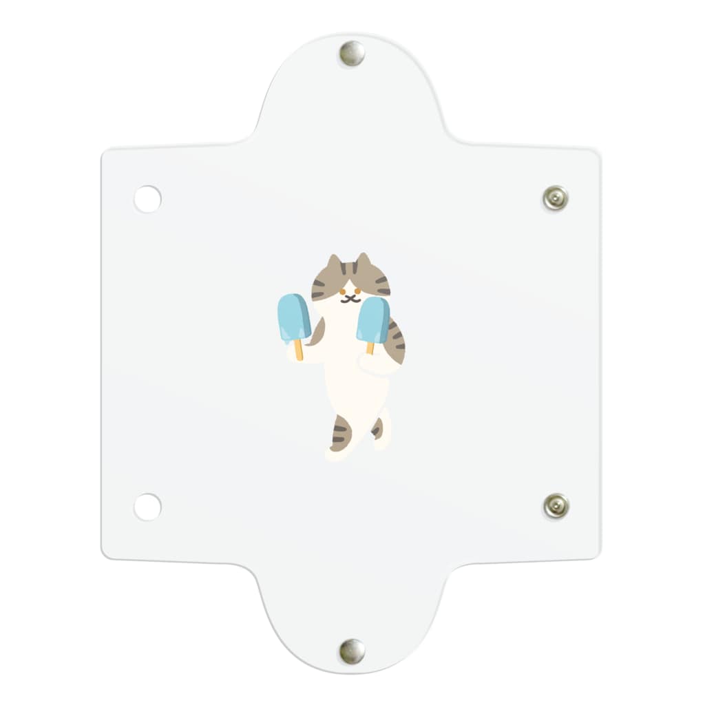 SUIMINグッズのお店のソーダアイスを意気揚々と運ぶねこ Clear Multipurpose Case