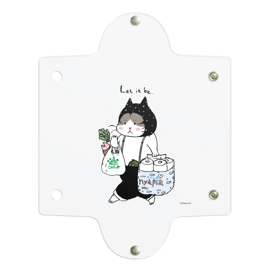 ほっかむねこ屋（アトリエほっかむ）のお買い物ねこ Clear Multipurpose Case