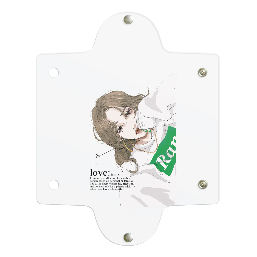 Ran.のpersistent love【green】 Clear Multipurpose Case