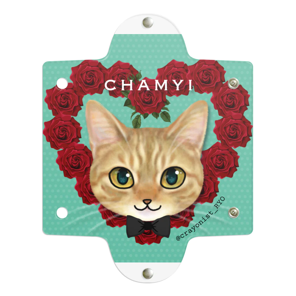 猫のイラスト屋さんのchamyi クリアマルチケース