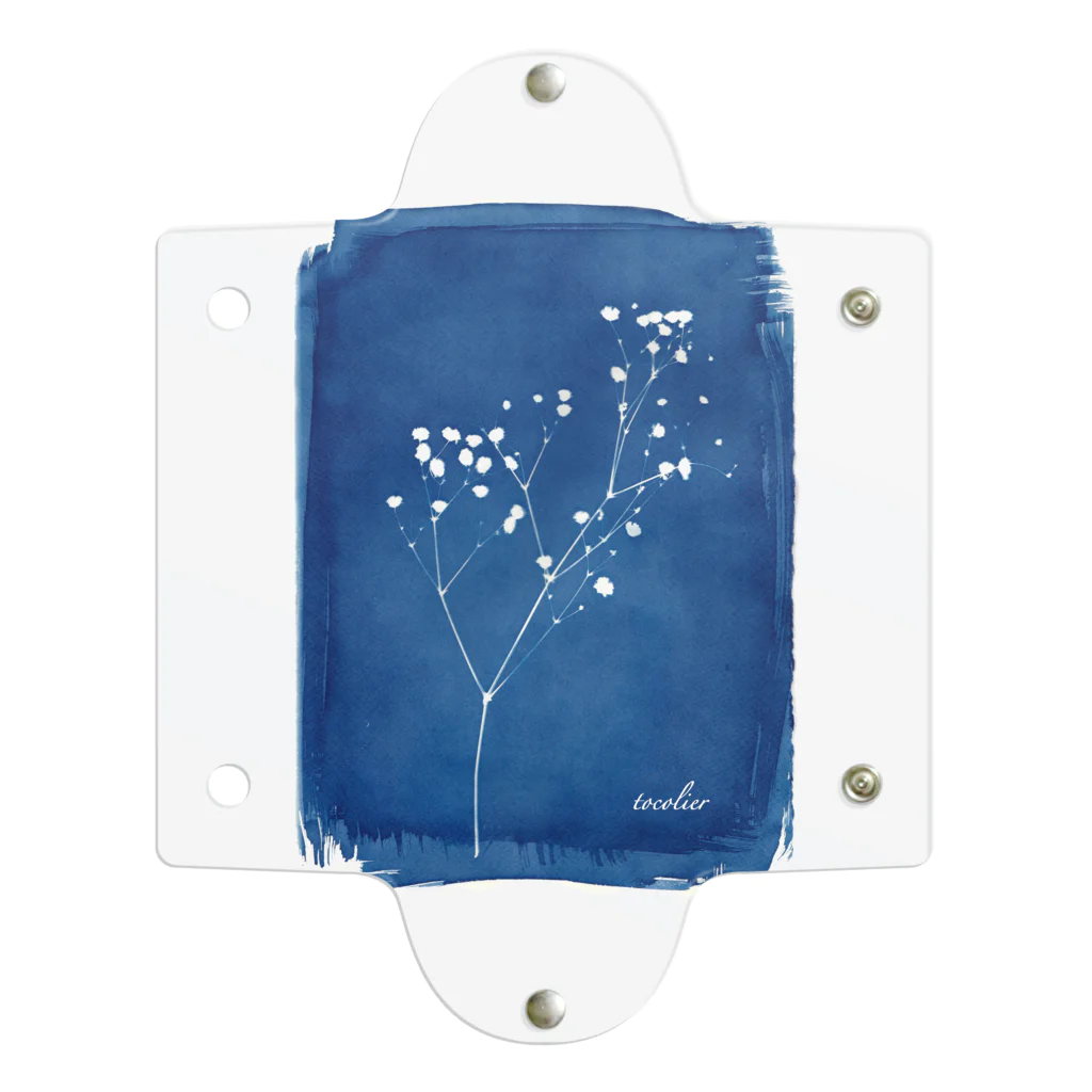 tocolierのCyanotype "gypsophola" クリアマルチケース