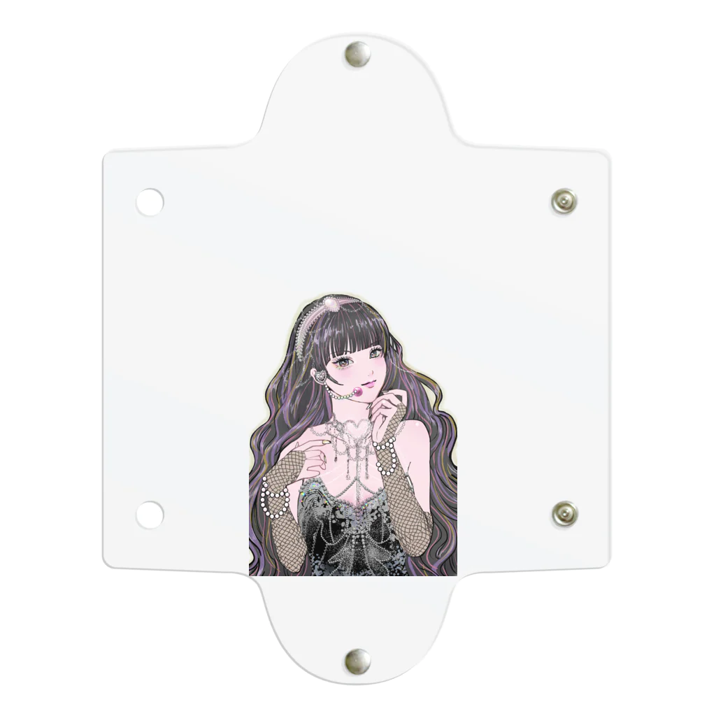 MIORI STOREのアイドルちゃん(黒) Clear Multipurpose Case