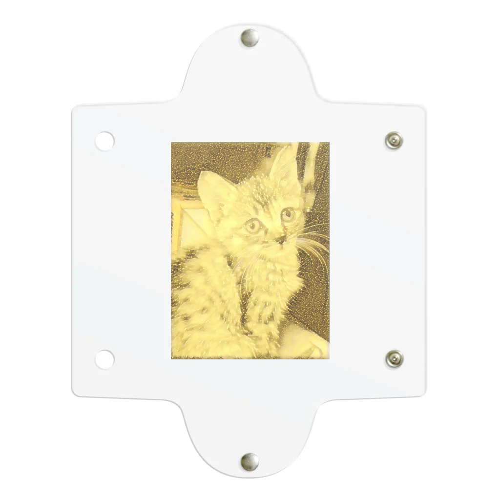 金色猫のキラキラネコ Clear Multipurpose Case