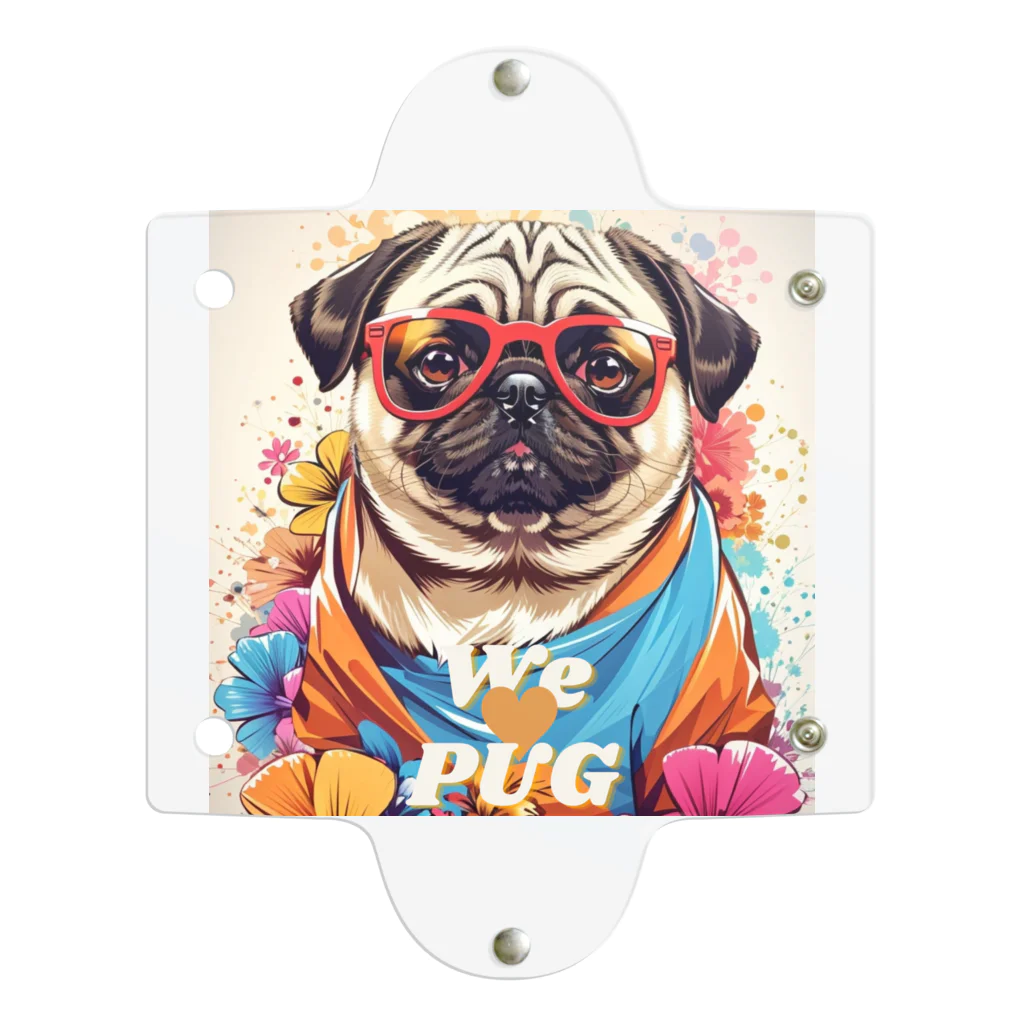 LEONのWe♥PUG　色彩（パグ大好き！） Clear Multipurpose Case