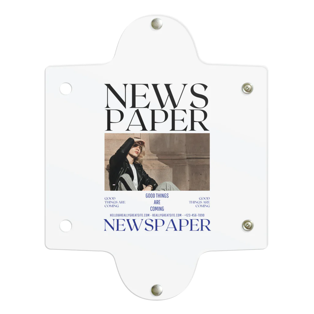 show.のNEWS PAPER Clear Multipurpose Case