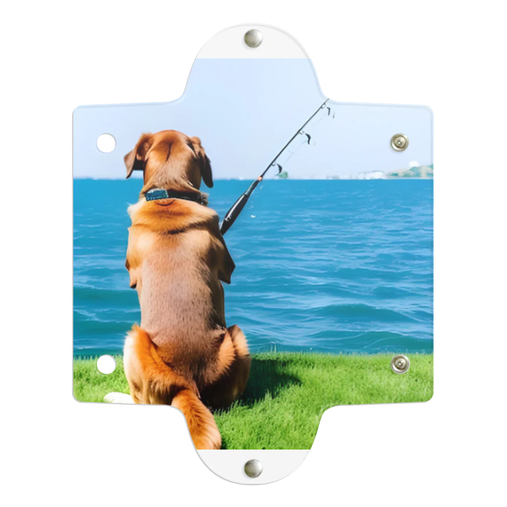 the dog is ⚫︎⚫︎ing ✖️✖️のthe dog is fishing fish Clear Multipurpose Case