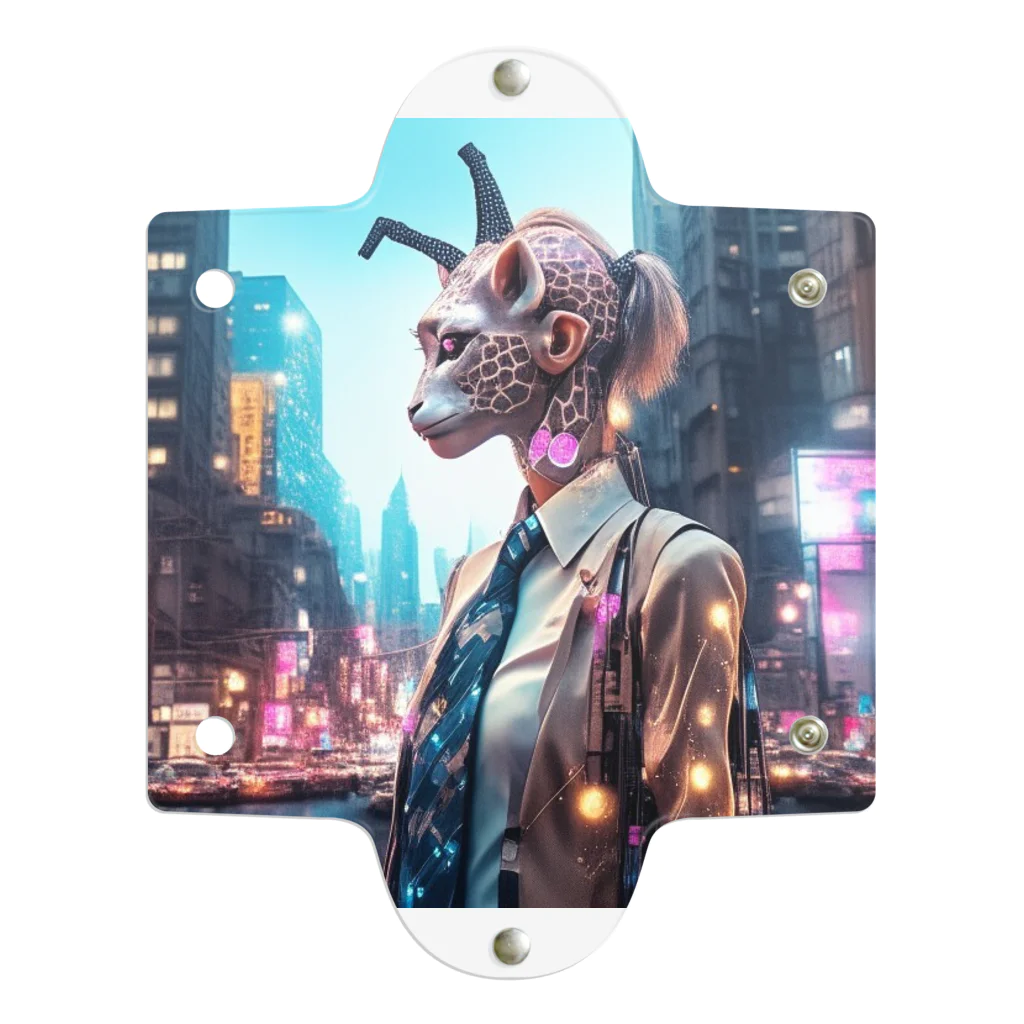 𝔔𝔘𝔒ℜℑ𝔄のCyberpunk giraffe Clear Multipurpose Case