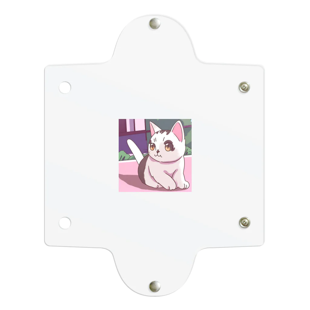 ハチワレにゃんこの軌跡の白茶ハーフの可愛い子猫グッズ Clear Multipurpose Case