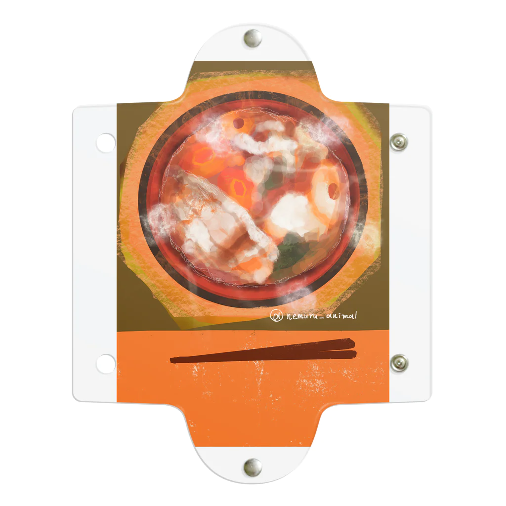 ねむるのドキドキshopのお味噌汁の概念 クリアマルチケース