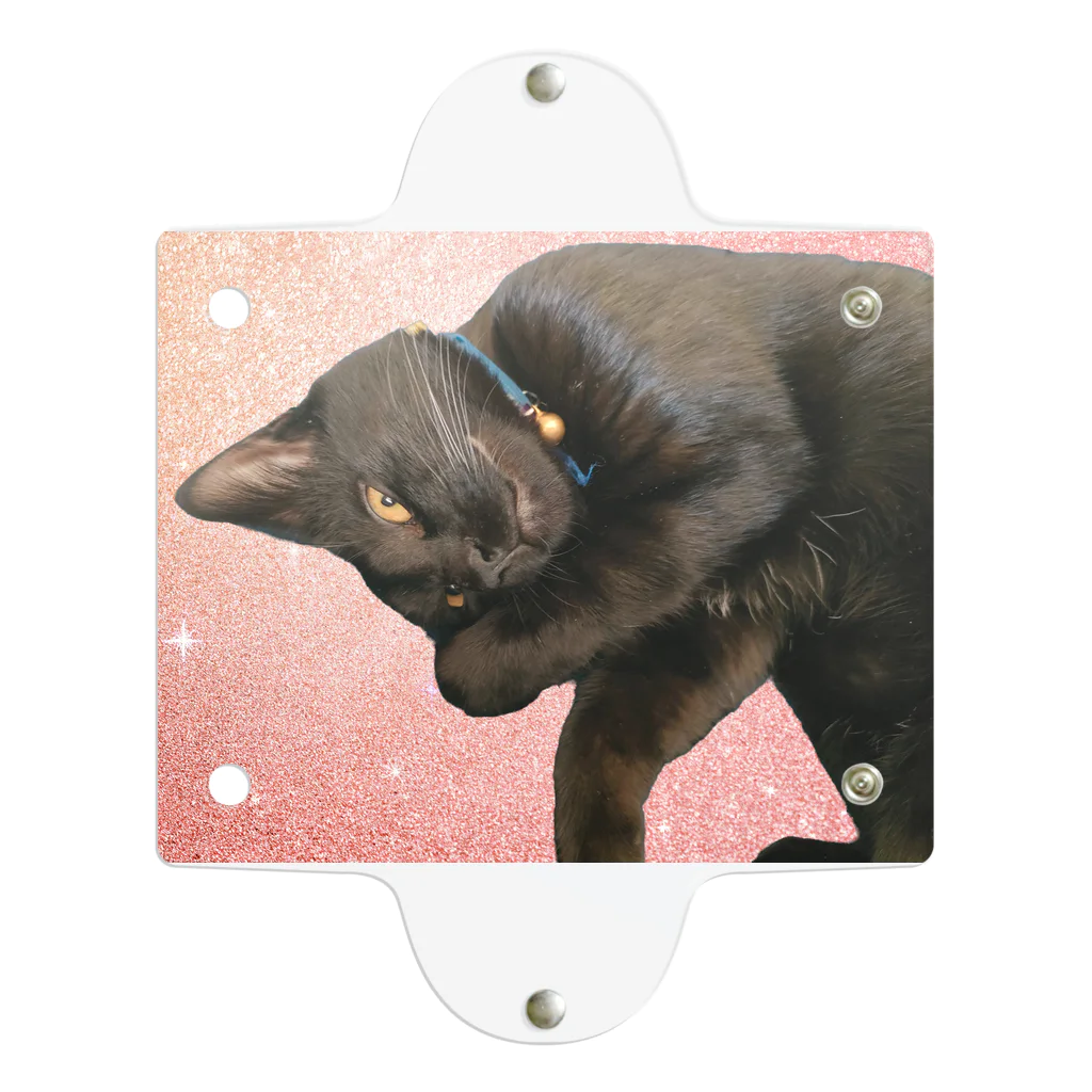 月ノ宮狐⁺🌙⛩️🦊⁺の黒猫ちも クリアマルチケース