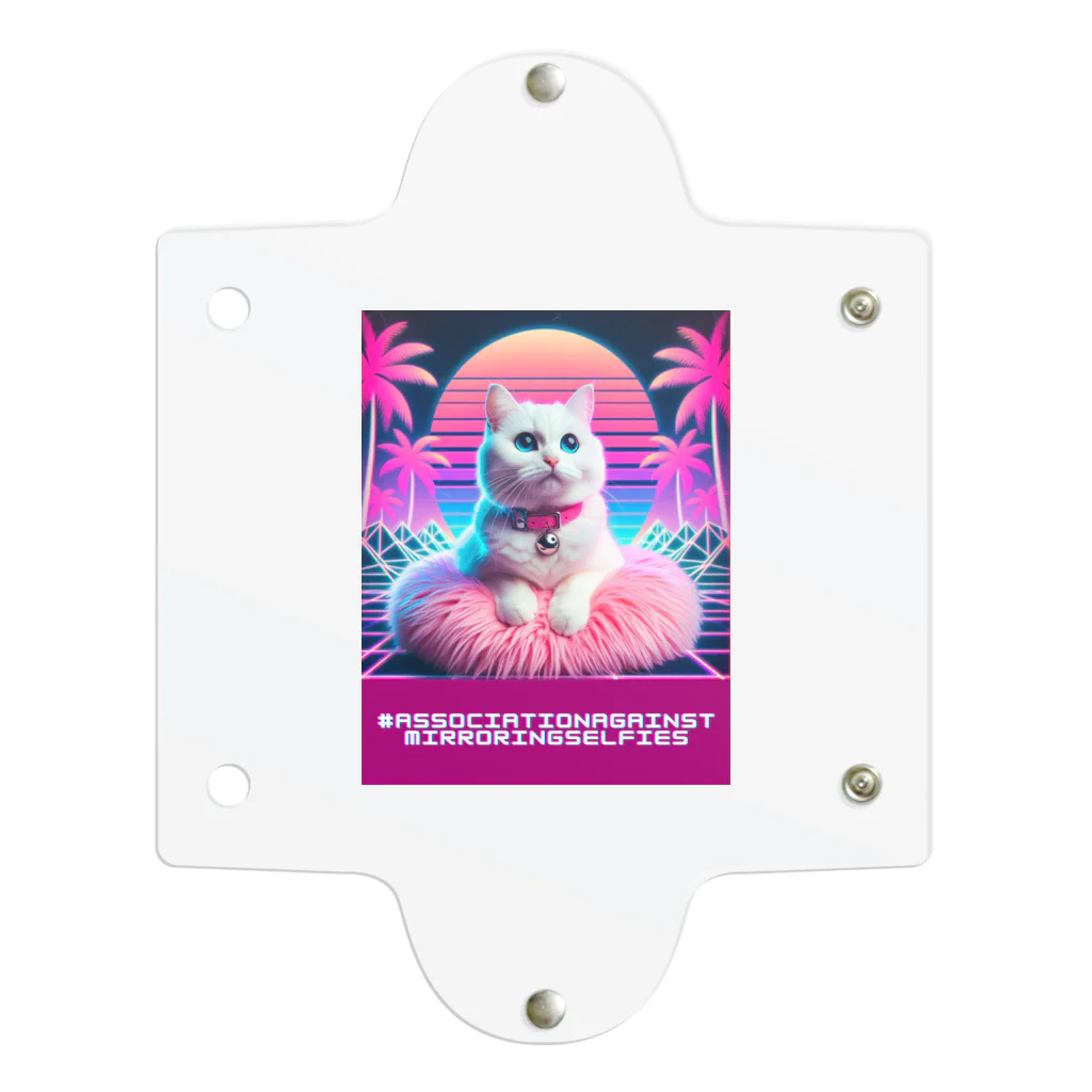 Association Against Mirroring SelfiesのSynthwave_cats Clear Multipurpose Case