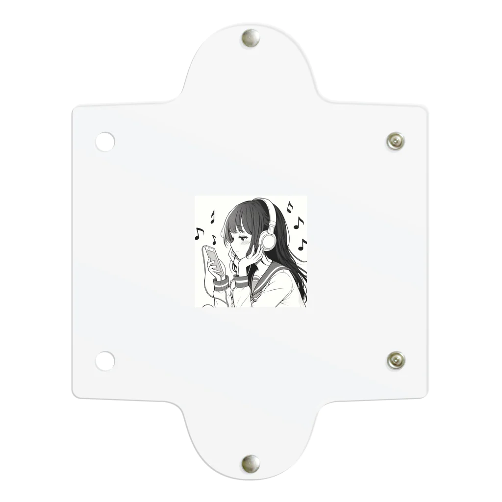 kibou0304の音楽を聴く女の子 Clear Multipurpose Case