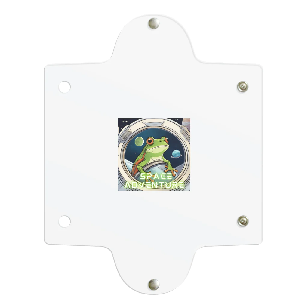 FROG GEKO-下戸のかわず-の"Frog on a Space Adventure Clear Multipurpose Case