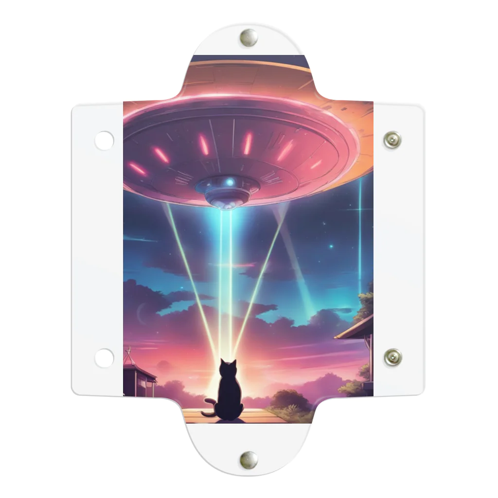 ParadigmStar　パラダイムスターのUFOに遭遇!? 不思議な猫のキャトルミューティレーション！👽🐱✨ Clear Multipurpose Case