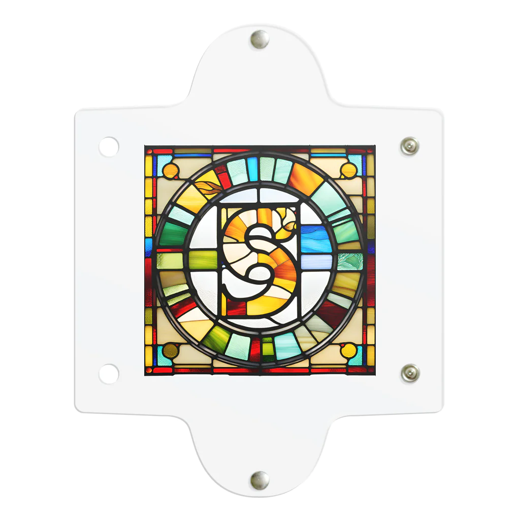 alphabet stained glassのstained glass S クリアマルチケース