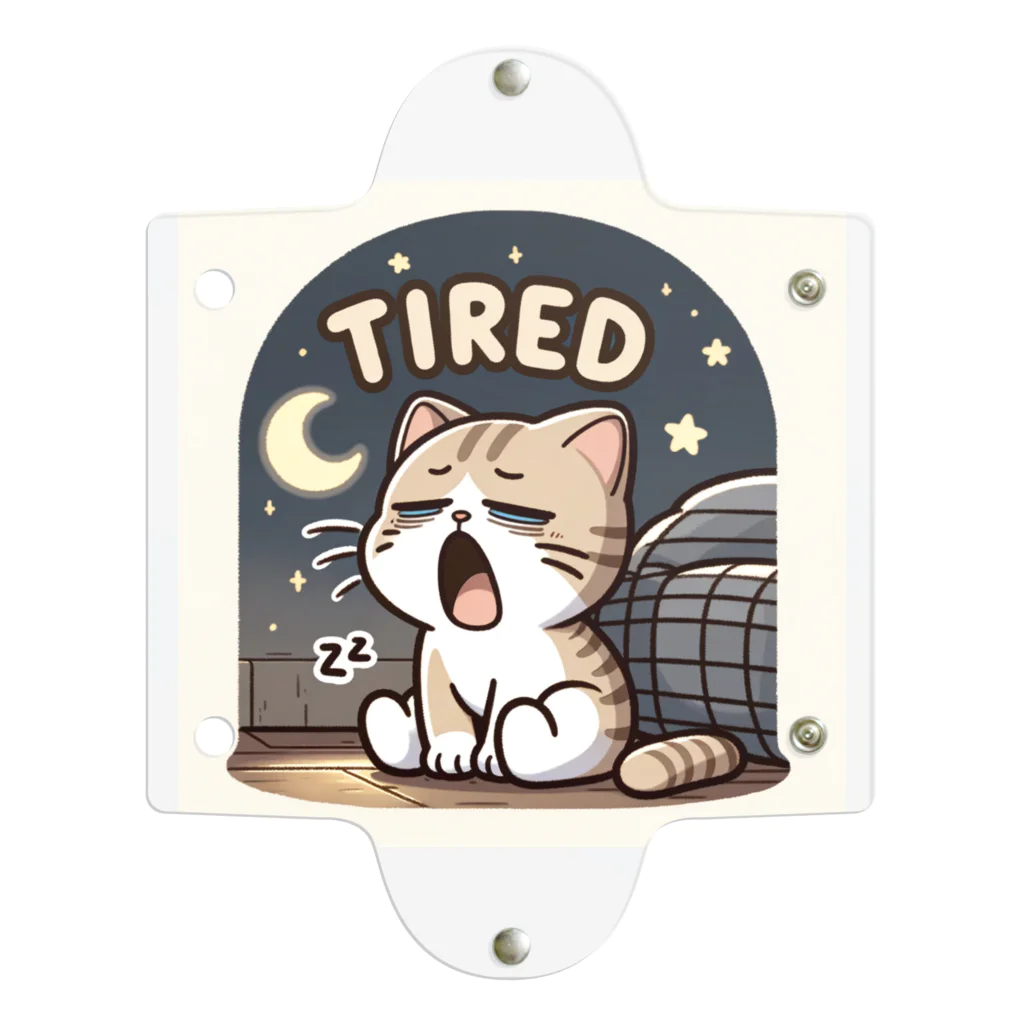 mimikkyu322のTired cat7 투명 동전 지갑