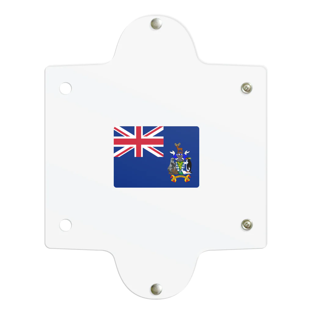 お絵かき屋さんのサウスジョージア・サウスサンドウィッチ諸島の旗 クリアマルチケース