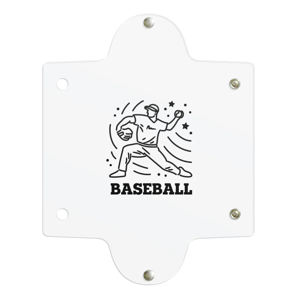 nndesignのBASEBALL LEFT PITCHER Clear Multipurpose Case