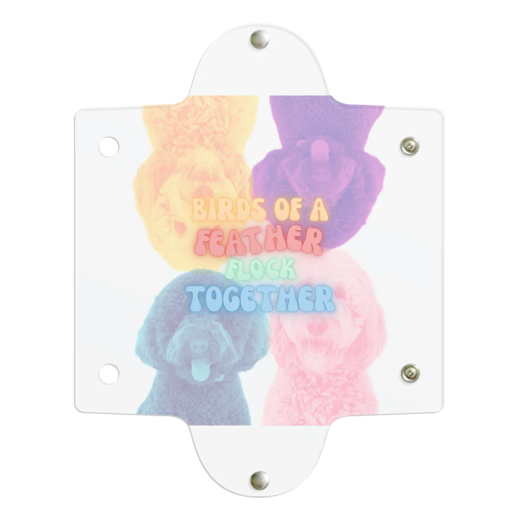 HeidiのRETRO-POP DOODLE DOGS  Clear Multipurpose Case