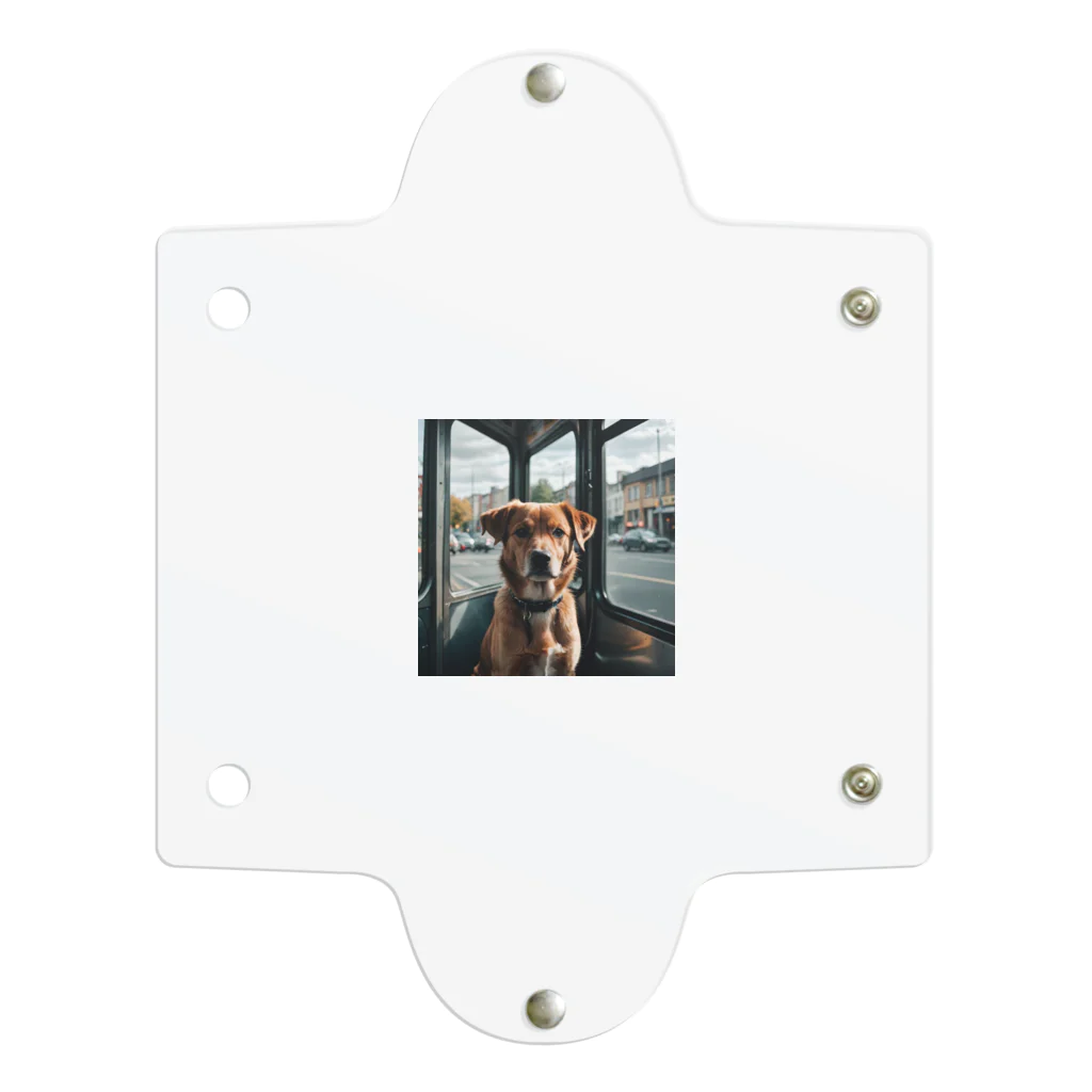 kokin0のバスの中で座る犬 dog sitting on the bus Clear Multipurpose Case