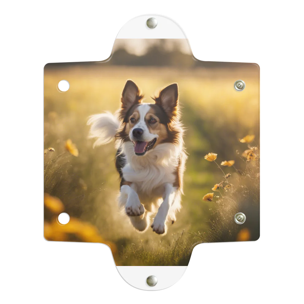 zigerparkのお花畑を駆ける犬 Clear Multipurpose Case