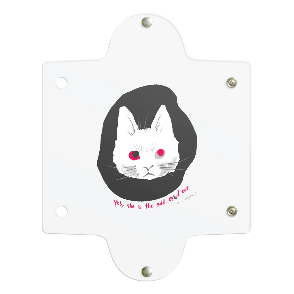 mya-mya=MIYA JUNKO's shop 02のodd-eyed cat Clear Multipurpose Case