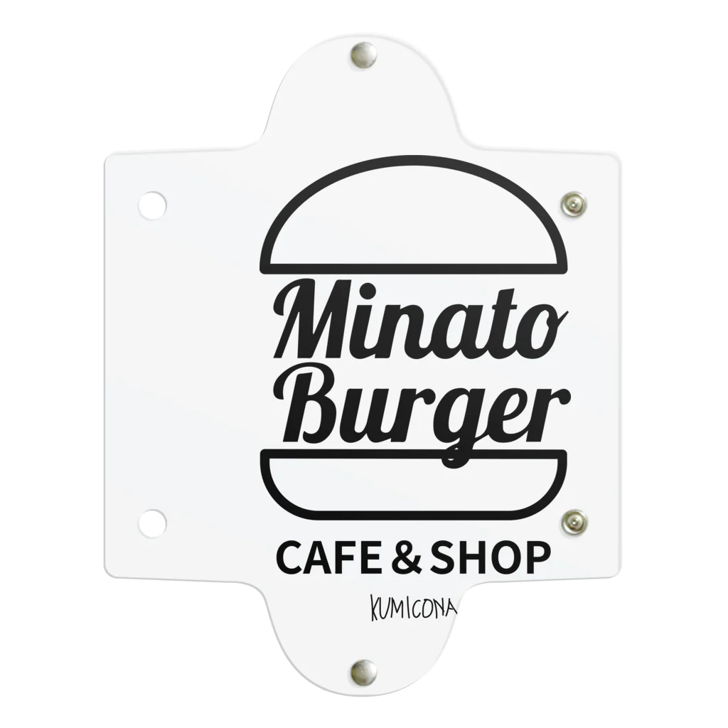 kumiconaShopのMinatoBurgerグッズ（ブラック） クリアマルチケース