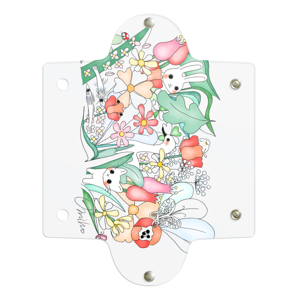 amamoのflowers & animals Clear Multipurpose Case