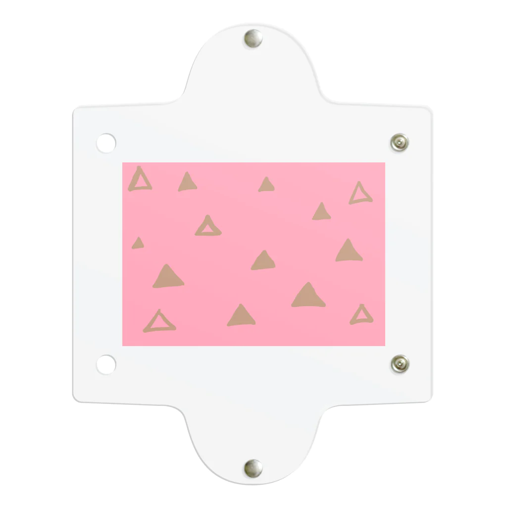 Saki YのPink Triangle Clear Multipurpose Case