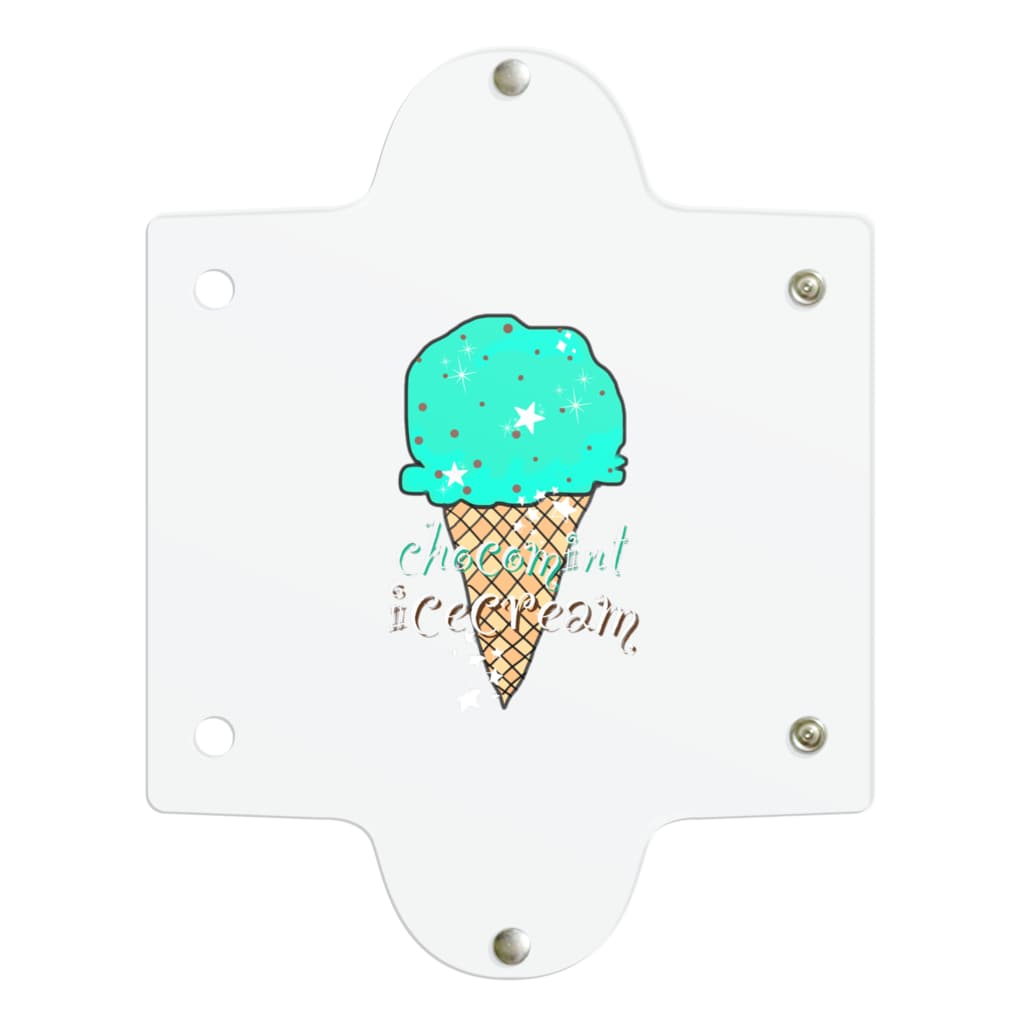 なでしこ@デザインのチョコミントアイスクリーム Clear Multipurpose Case