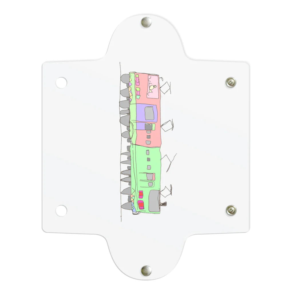 wMoonのカラフルでんしゃ クリアマルチケース