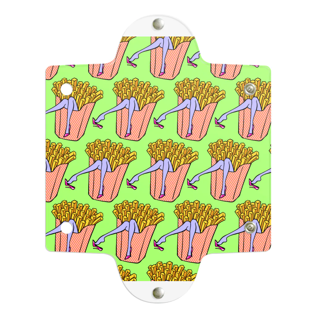 Mieko_Kawasakiの魅惑のフライドポテト🍟　GULTY PLEASURE FRENCH FRIES GREEN Clear Multipurpose Case