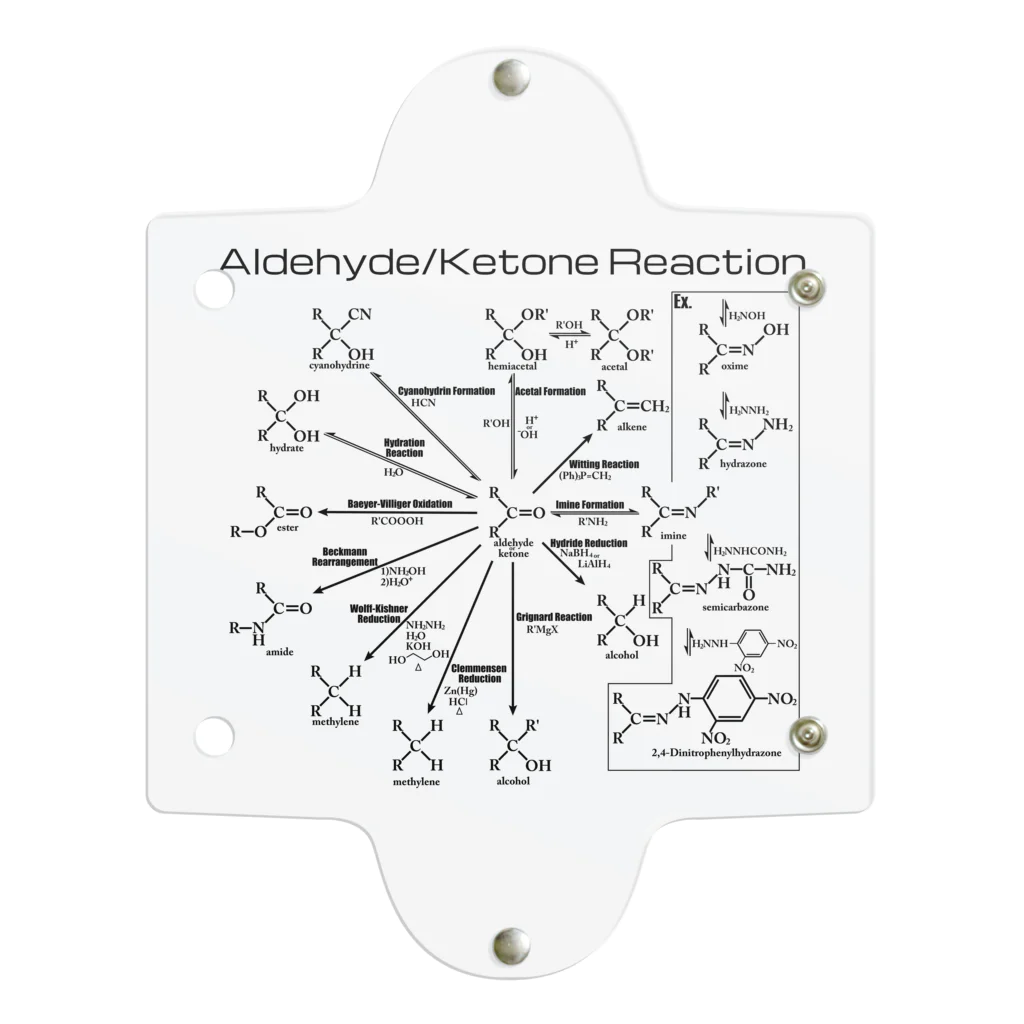 U Libraryのアルデヒド・ケトンの反応(有機化学) クリアマルチケース