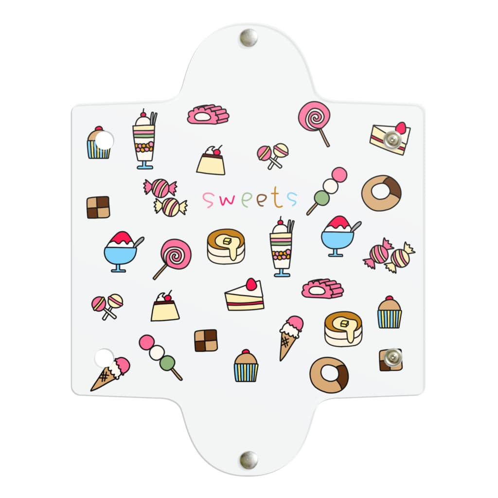 麦畑のお菓子イラストsweets Clear Multipurpose Case