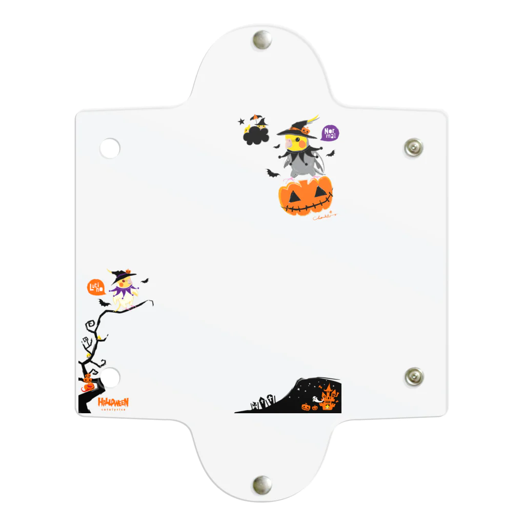 LittleLoroのFlying Pumpkin オカメインコのハロウィン 大きめワンポイント系 0461 Clear Multipurpose Case