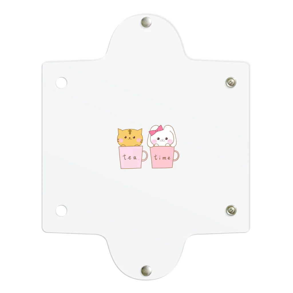 HappyLife☆channelのうさころとねこころのティータイム Clear Multipurpose Case