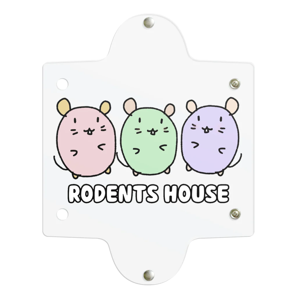 🍎デグーと服と雑貨屋さん🍏の29色🌈RODENTS HOUSE🐹🐭げっしLOVE Clear Multipurpose Case