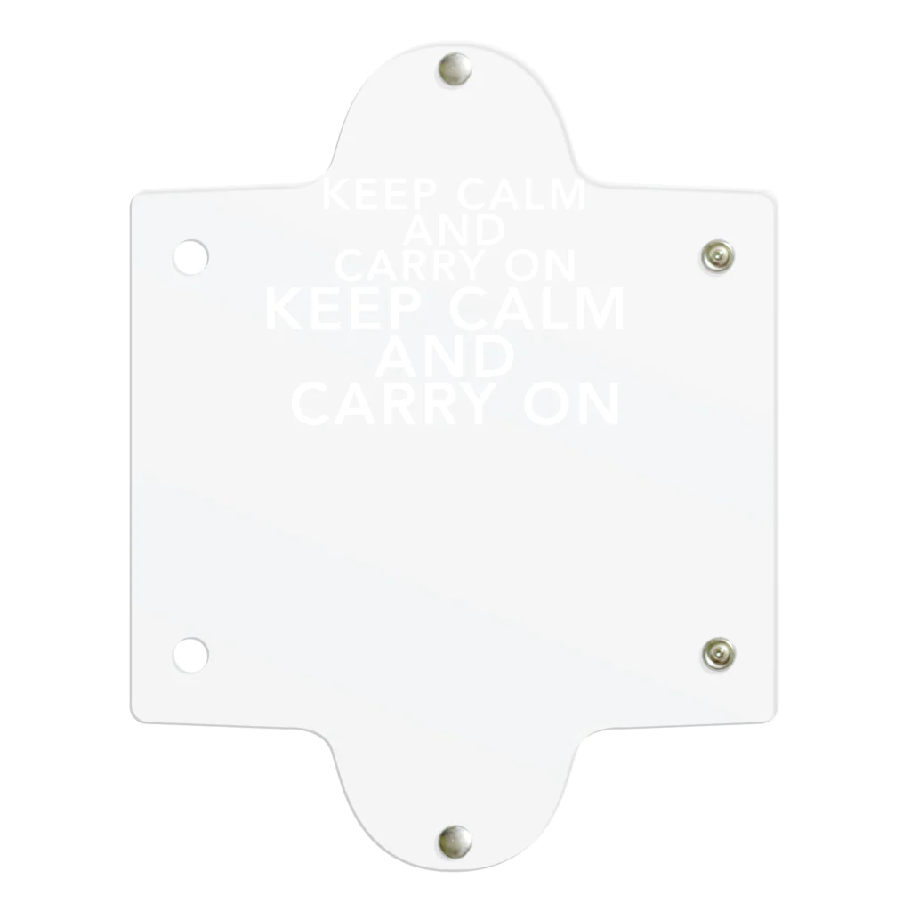 タカスケのKEEP CALM AND CARRY ON_3 Clear Multipurpose Case