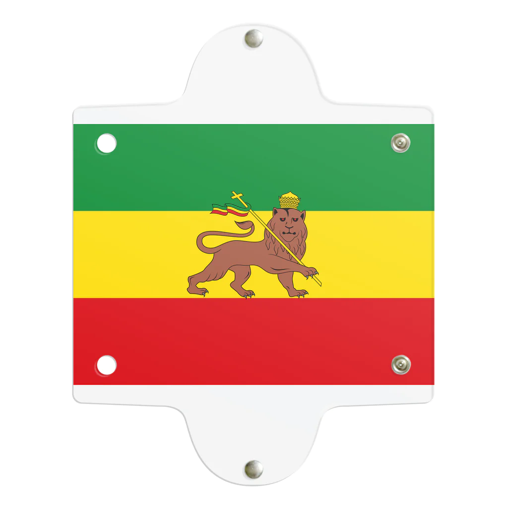 DRIPPEDのRASTAFARI LION FLAG-エチオピア帝国の国旗- Tシャツ クリアマルチケース