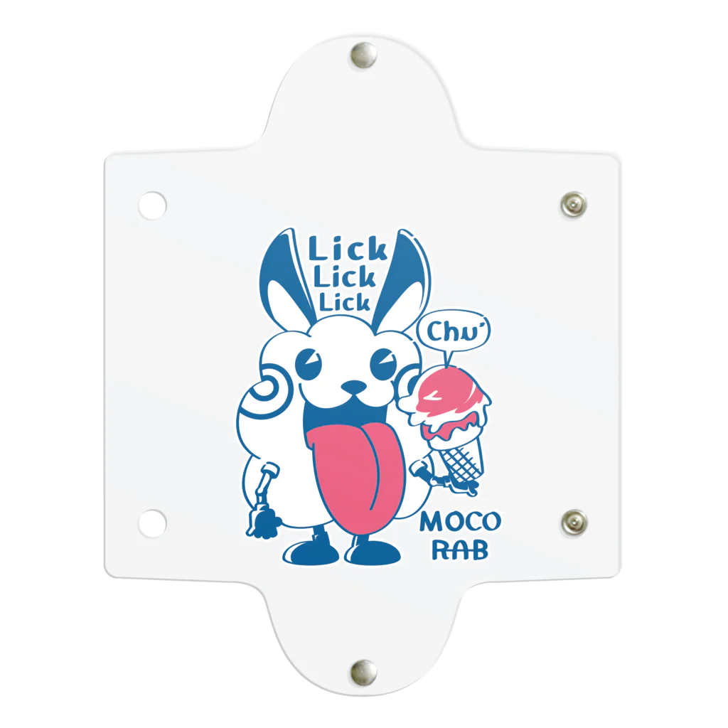 イラスト MONYAAT のモコモコラビット1号*Lick Lick Lick Clear Multipurpose Case