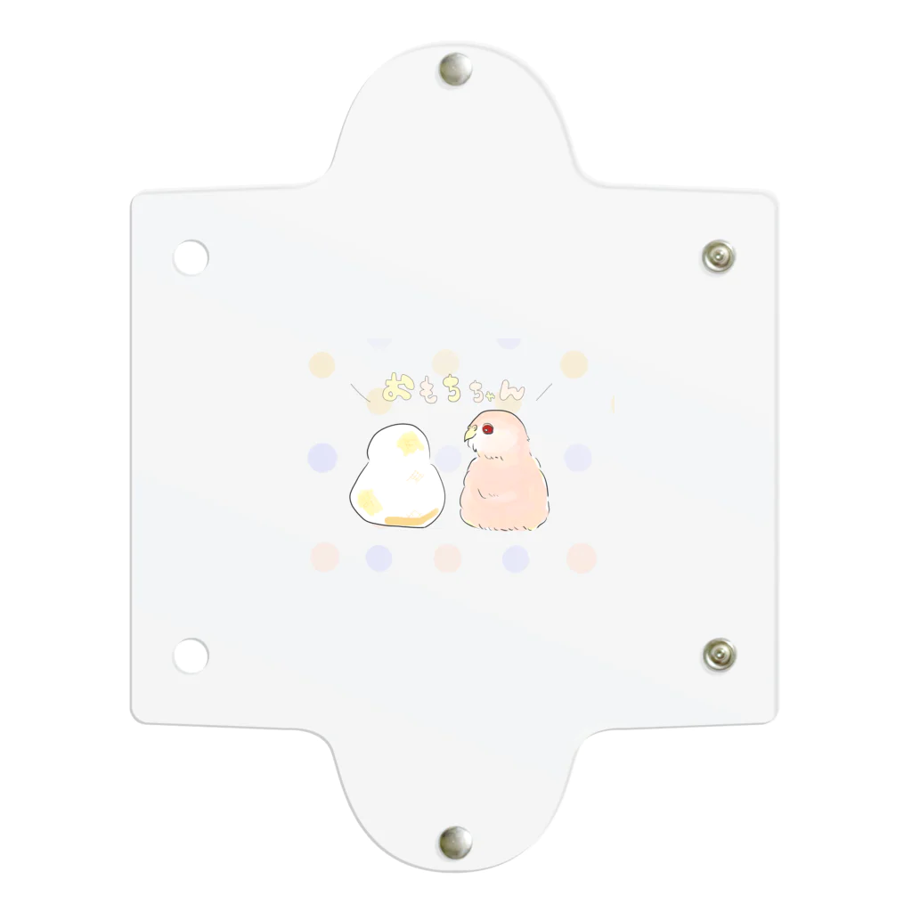 アキクサインコとウロコインコの【透明ドット】アキクサインコのおもちちゃん Clear Multipurpose Case