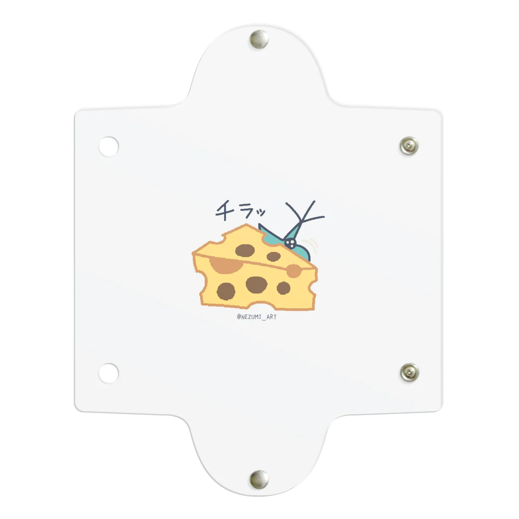 🐀ラインスタンプ制作中！のチラッとネズミ クリアマルチケース