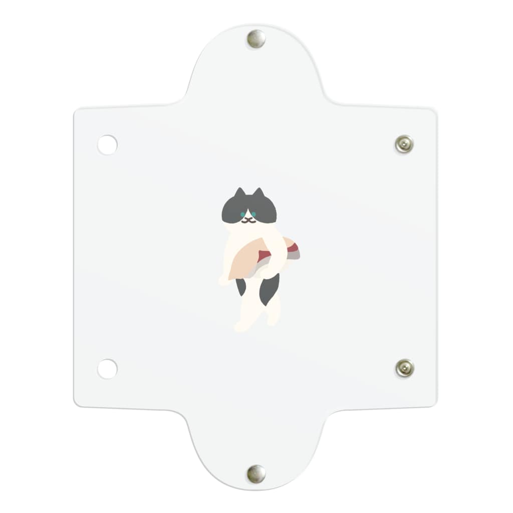 SUIMINグッズのお店のはまちの握り寿司を前のめりに運ぶねこ Clear Multipurpose Case