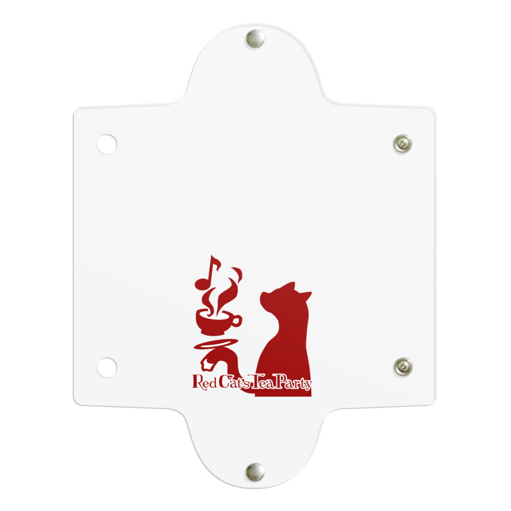 赤猫茶会制作所の赤猫茶会ロゴ クリアマルチケース