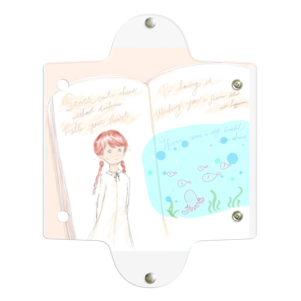 rukamoの赤毛の女の子 Clear Multipurpose Case